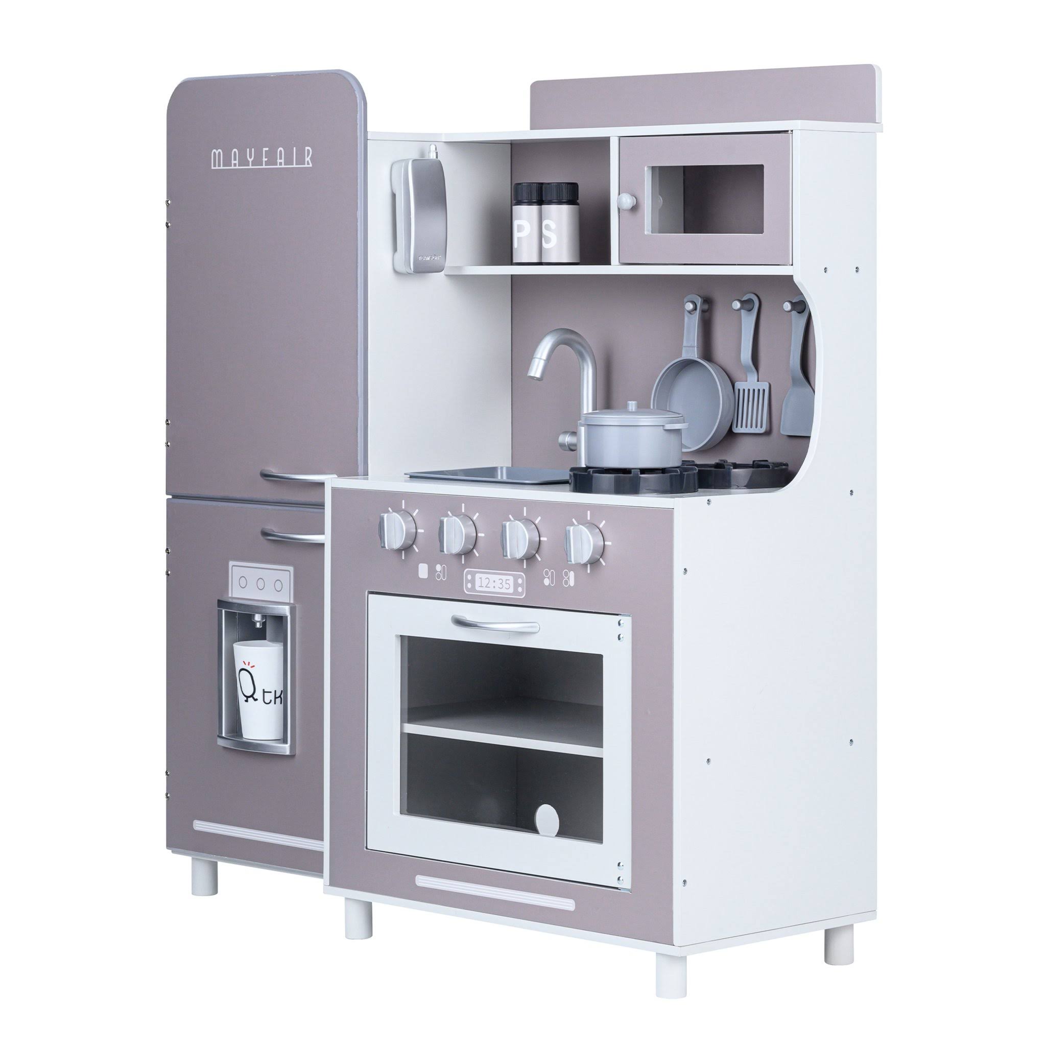 Gray Kids Play Kitchen with Cookware R955667