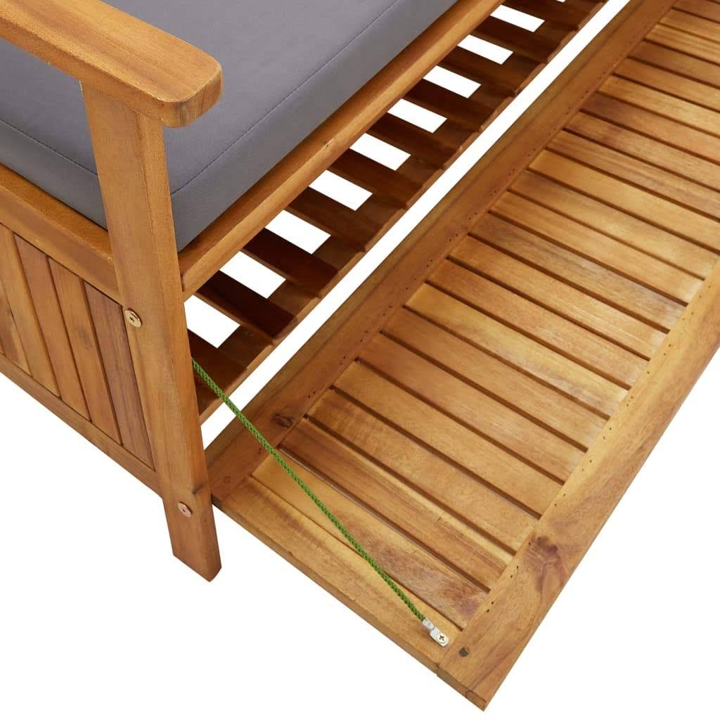 Solid Acacia Wood Garden Storage Bench N541033