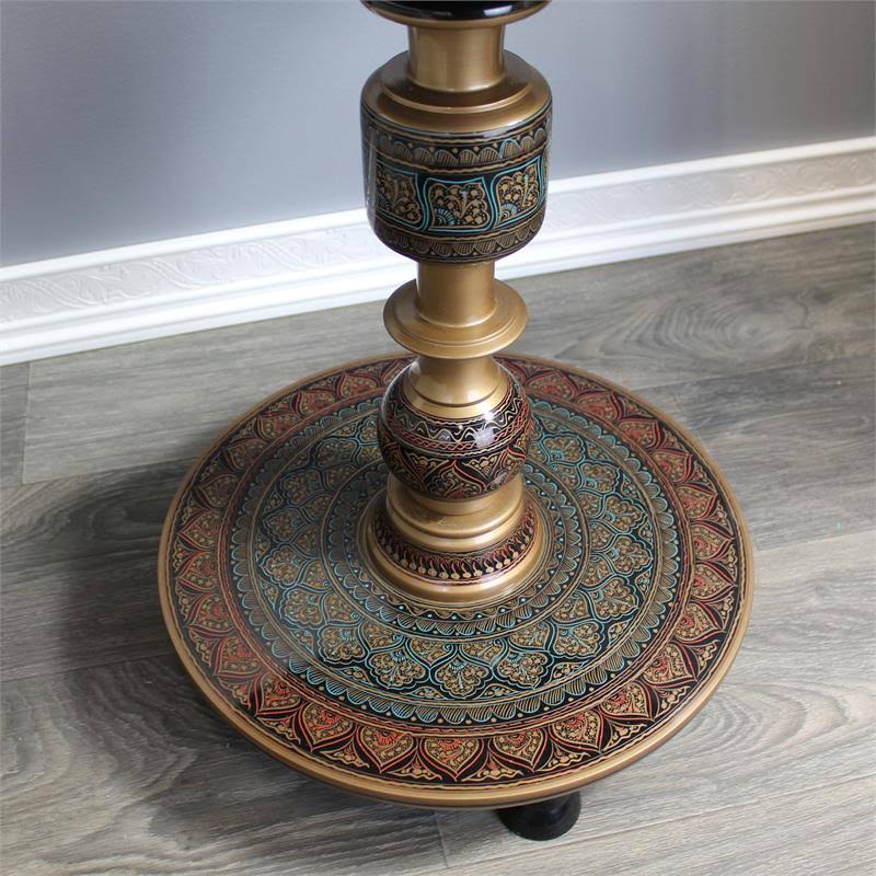Army Green Round Wooden Accent Table N565483