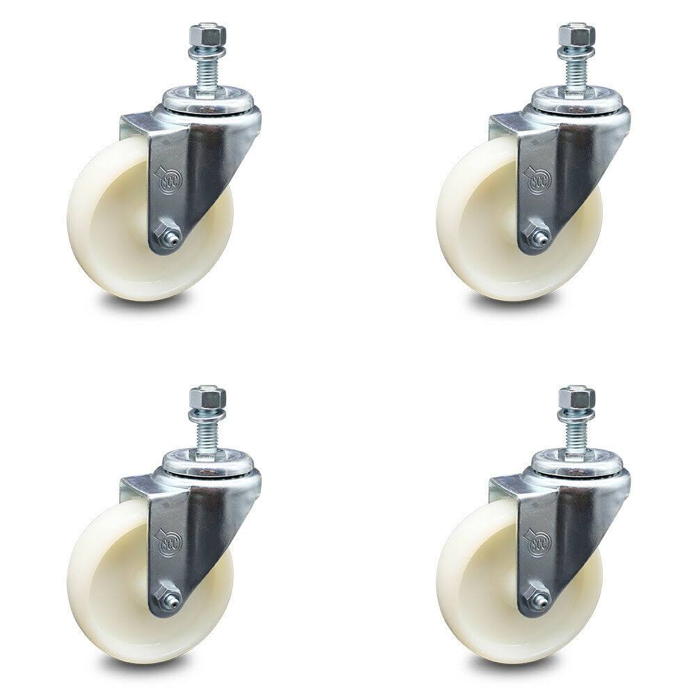 Nylon Swivel Caster Set of 4 with 12mm Stem C985