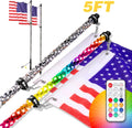 RGB Chasing Antenna Whip Lights 2 Pack 5FT I7788