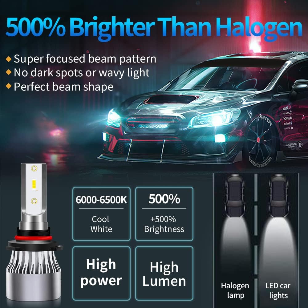 LED Headlight Bulbs Combo 240W 30000LM 6500K Cool White, Pack of 4 Pack of 2 K728411