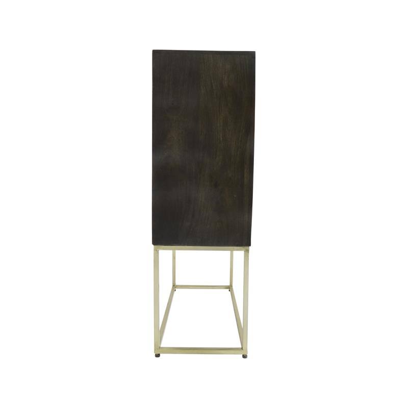 Solid Mango Wood Cabinet - Gray R36562
