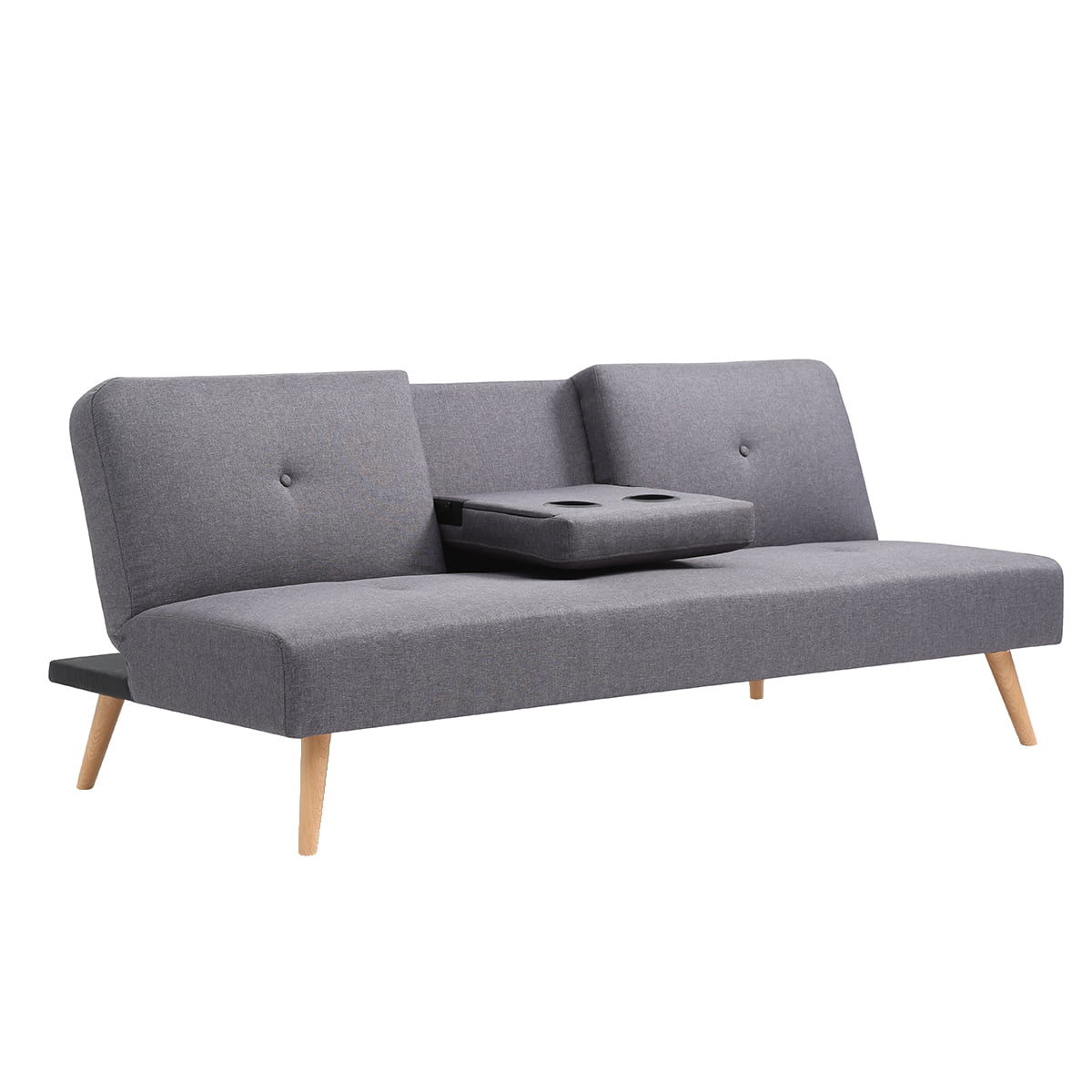 Grey Polyester Futon O1529