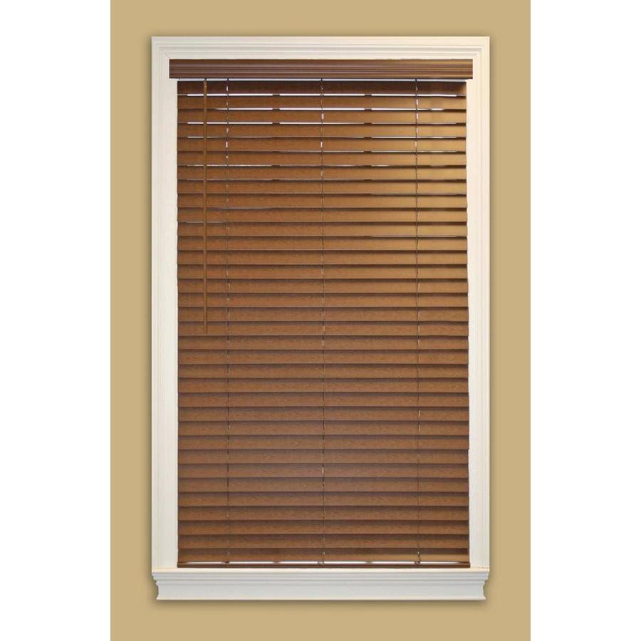 Cordless Faux Wood Room Darkening Horizontal Blinds Y899