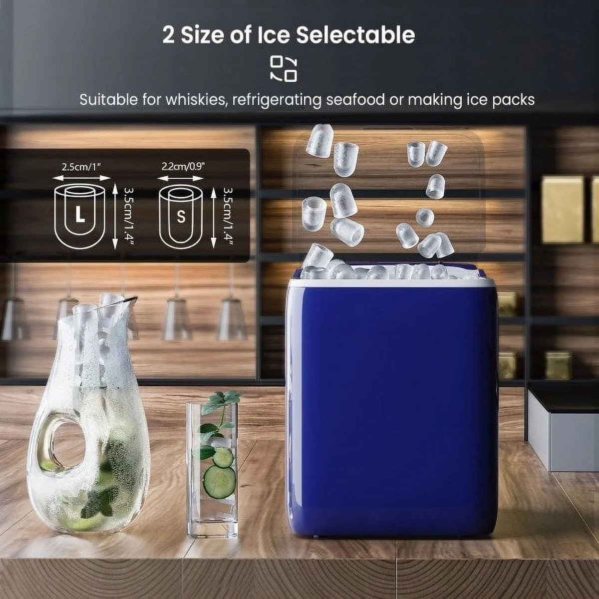 Portable Countertop Ice Maker Machine with Scoop U6089
