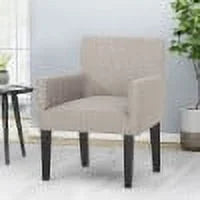 Light Gray Fabric Upholstered Armchair O458115