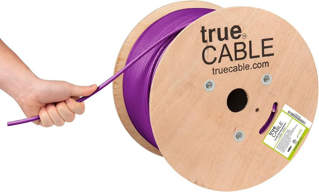 1000ft Yellow 23AWG Solid Bare Copper Bulk Ethernet Cable R425