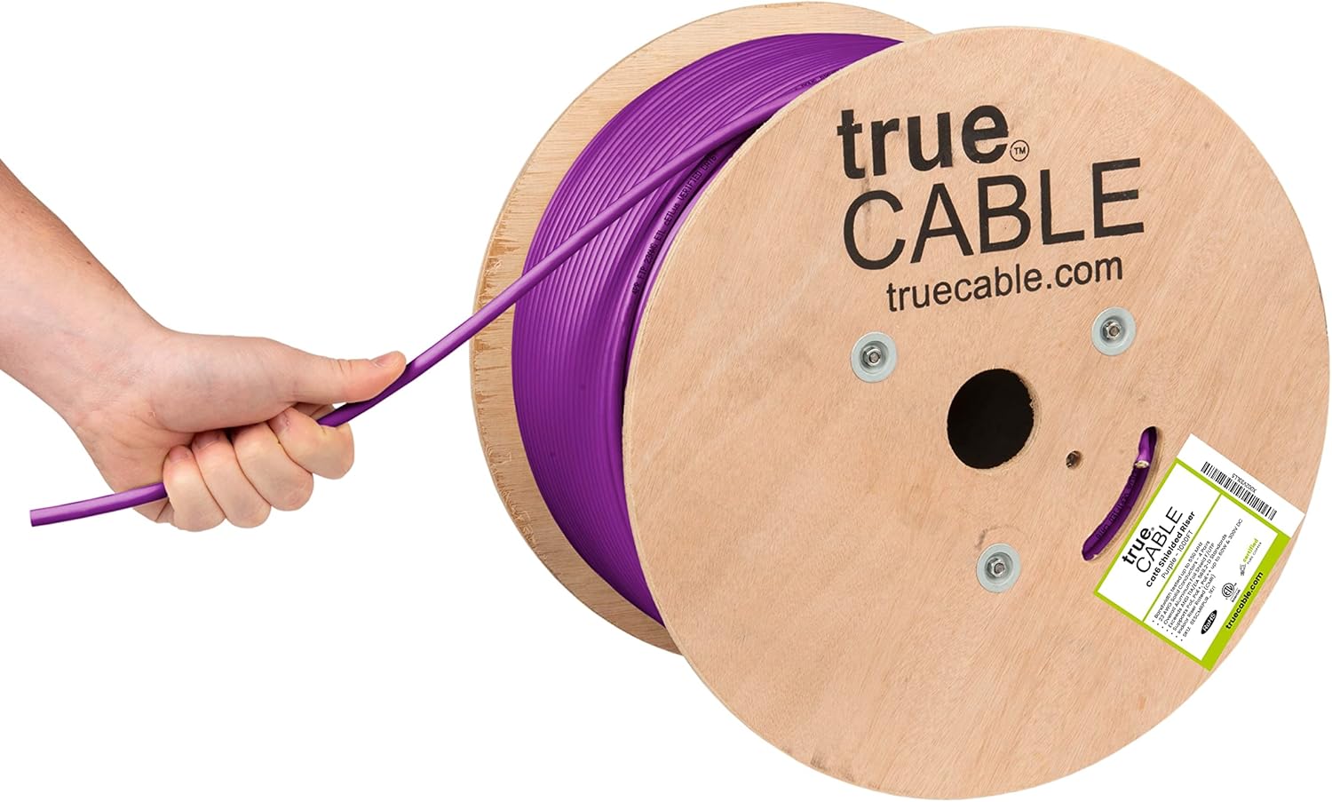 1000ft Yellow 23AWG Solid Bare Copper Bulk Ethernet Cable R425