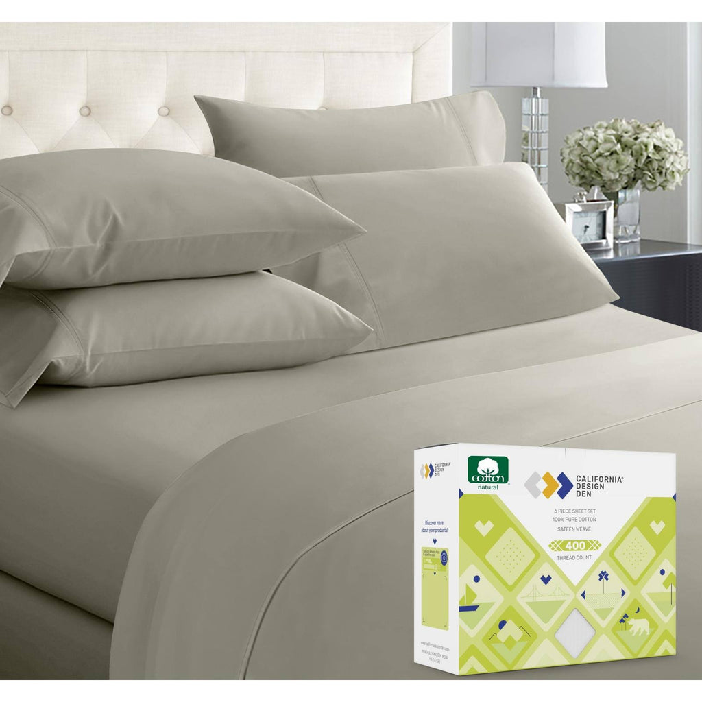 6-Piece Cal King Size 100% Cotton Sheets Q9783
