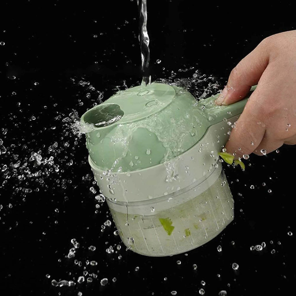 4 In 1 Rechargeable Electric Vegetable Cutter Food Processor Q6303