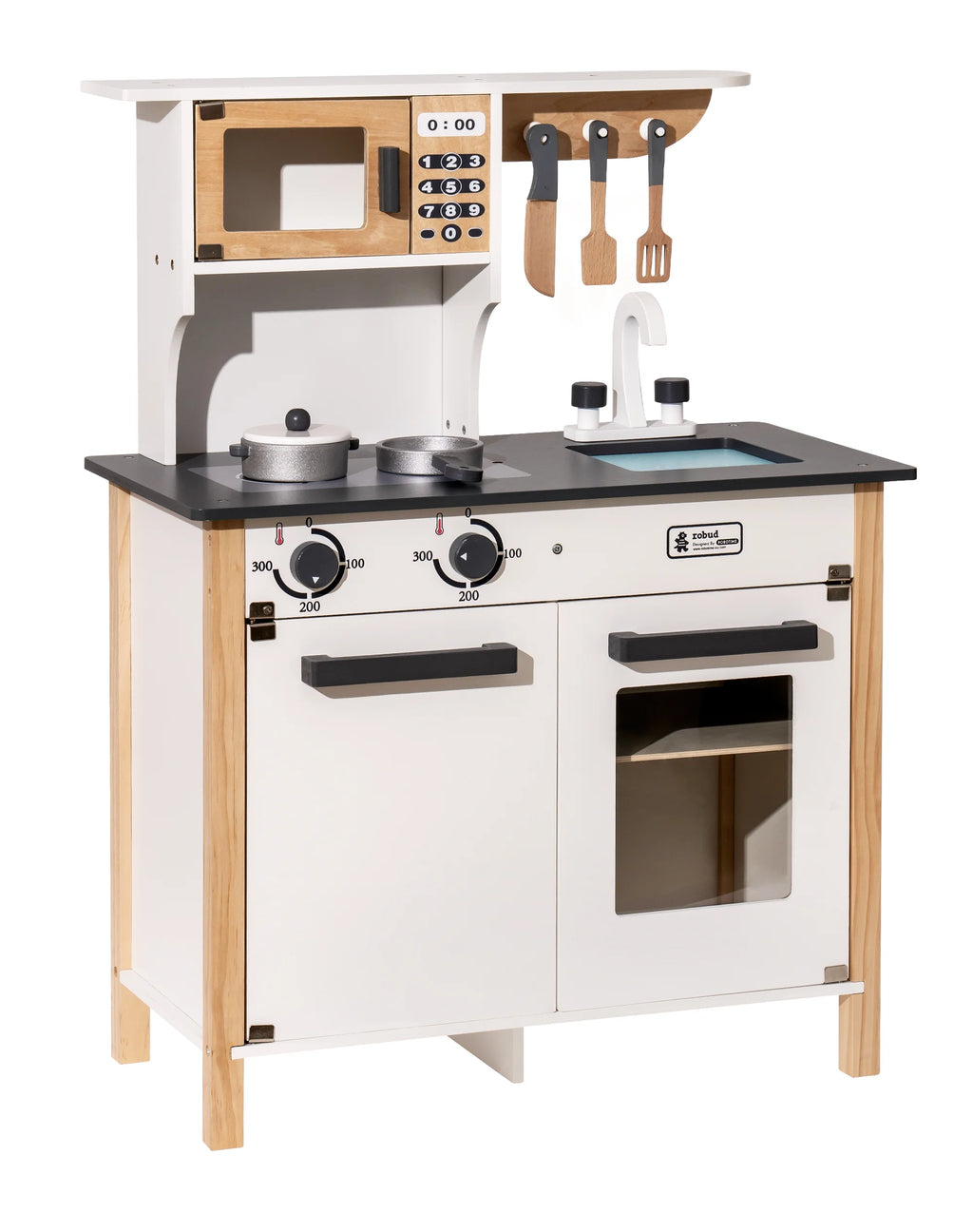 White Pretend Wooden Kitchen Play Set P417