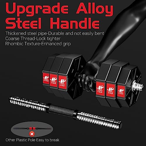 44Lbs 66Lbs 88Lbs 3 in 1 Adjustable Weights Dumbbells Barbell Set S874