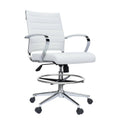 White Ergonomic Office Drafting Armchair Q776429