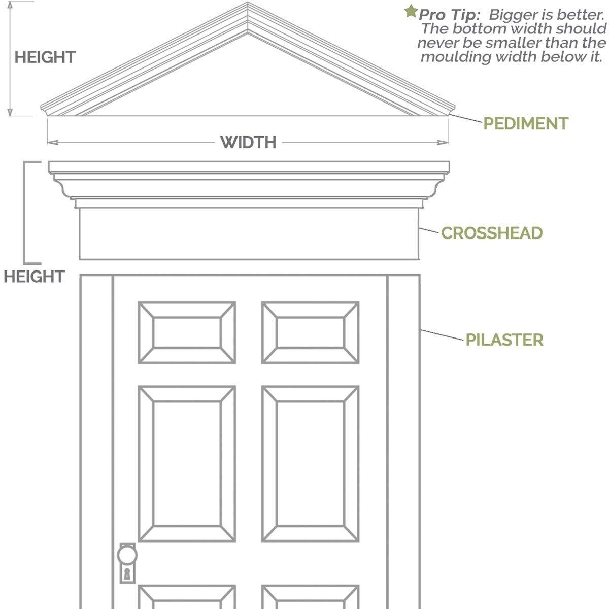 Raised Panel PVC Pilaster with Capital and Base (Pair) A80093