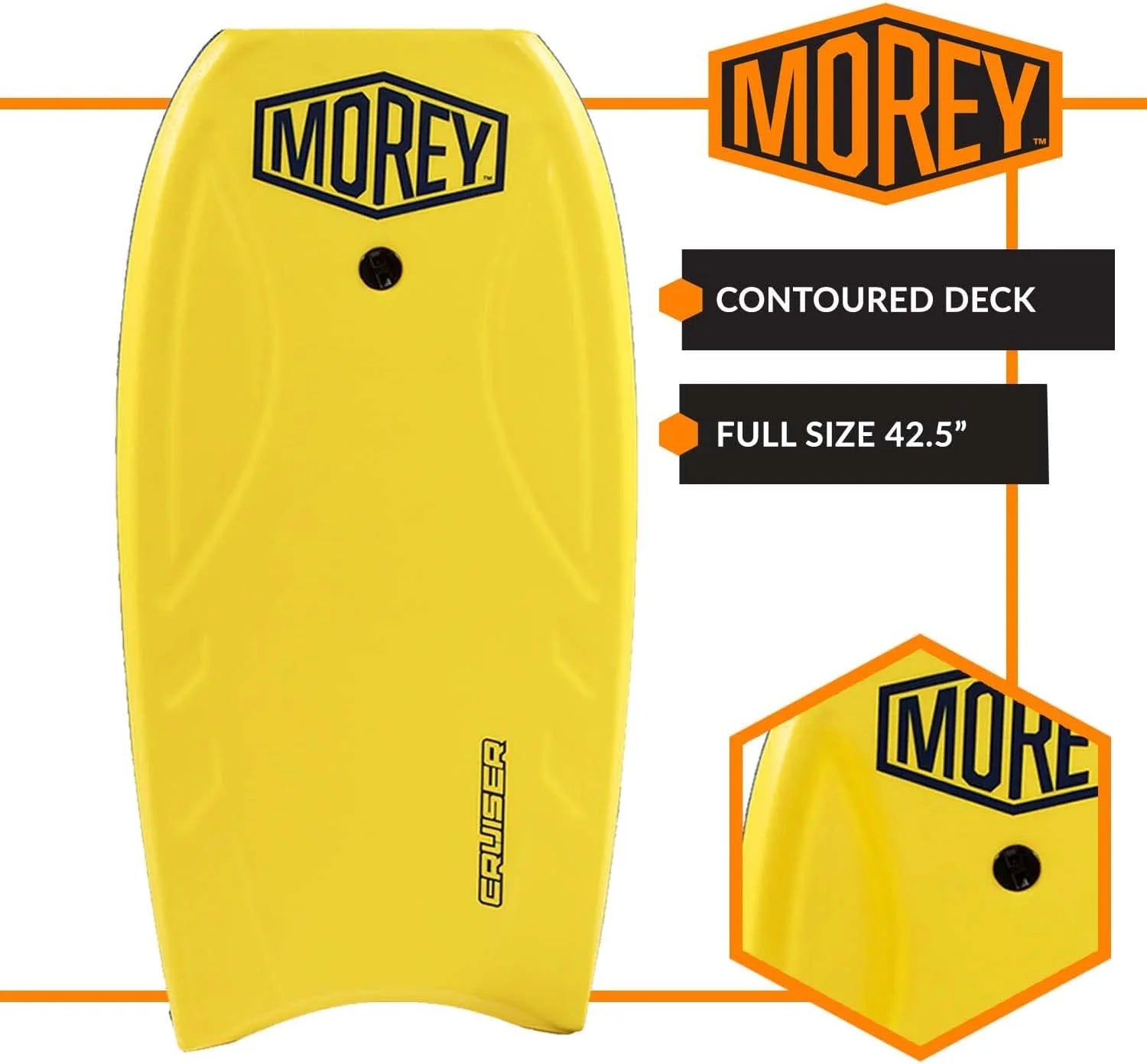 42.5 Inch EPS Core Bodyboard with Coil Leash O625