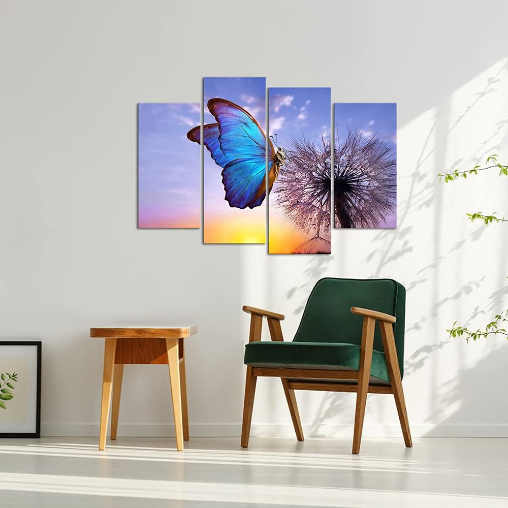4 Panels Stretched and Framed Canvas Wall Art L282