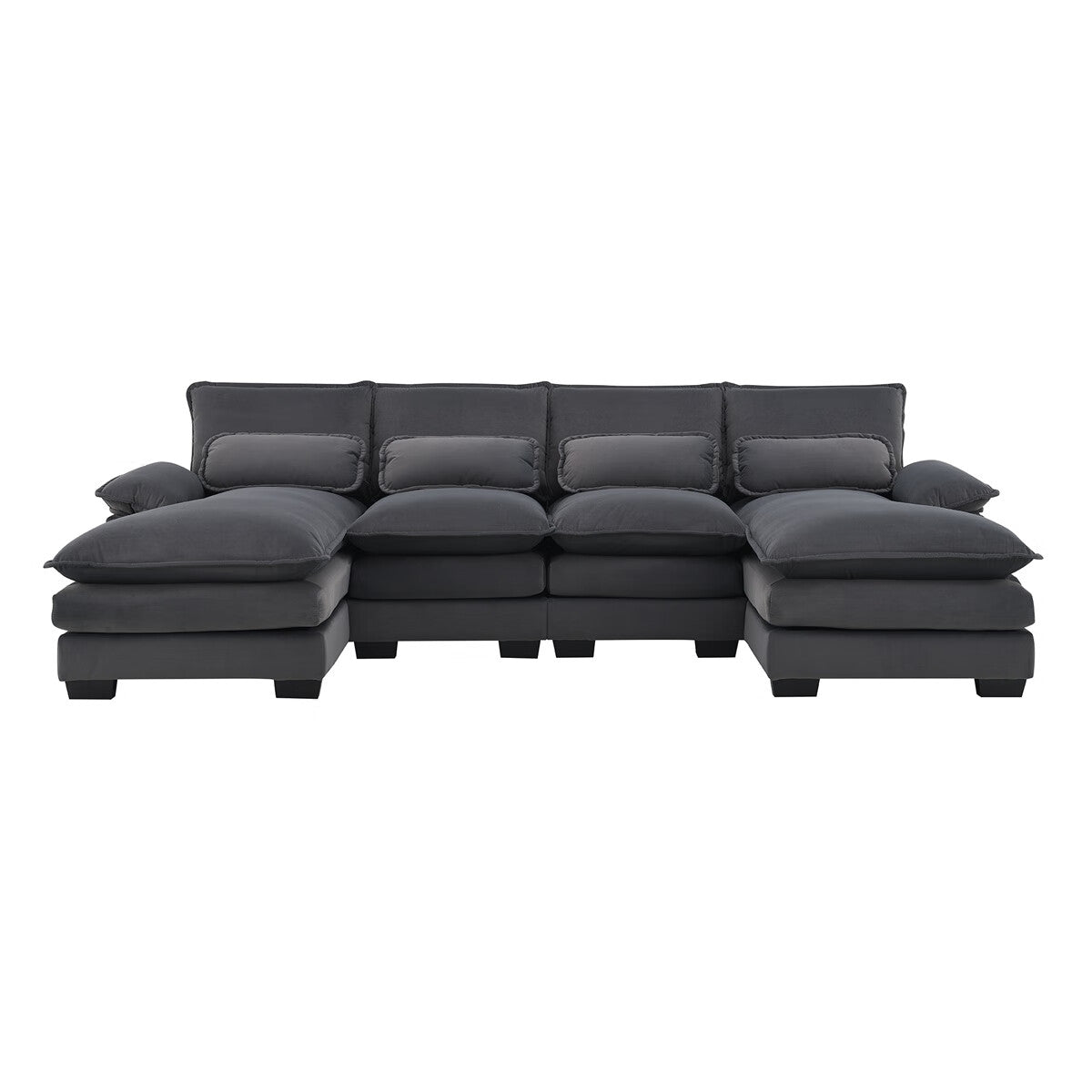 U-shaped Sectional Sofa with Waist Pillows U273
