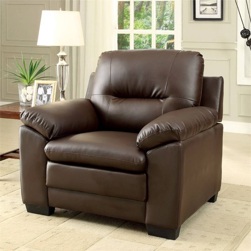 Brown Leather Accent Chair K877