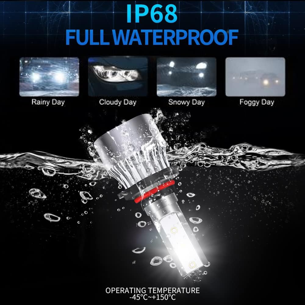 LED Headlight Bulbs Combo 240W 30000LM 6500K Cool White, Pack of 4 Pack of 2 K728411
