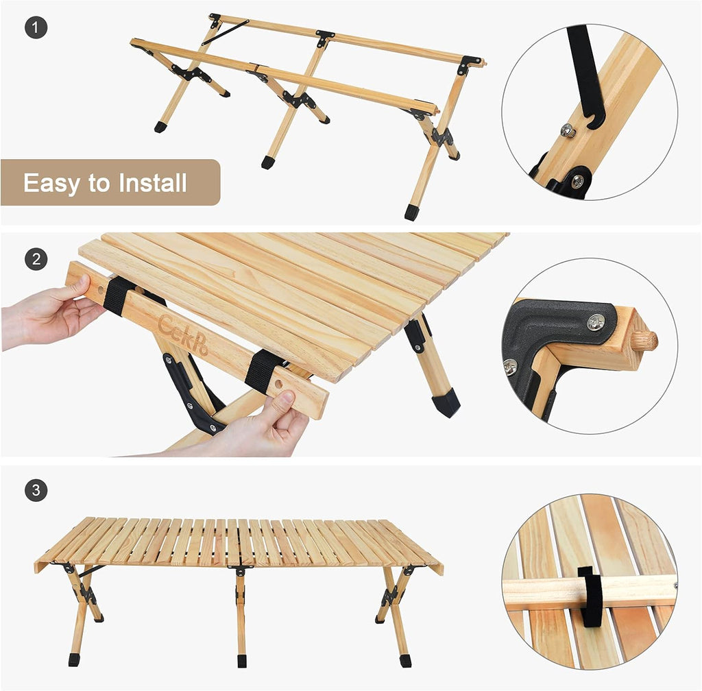 Portable Wooden Folding Picnic Table with Carry Bag E798
