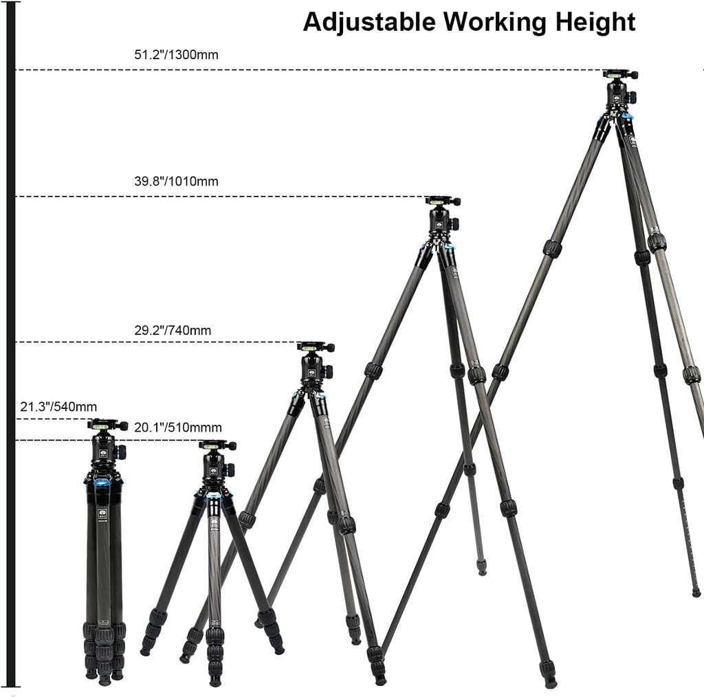 Carbon Fiber Tripod with K20X Head Quick Release Plate J81135