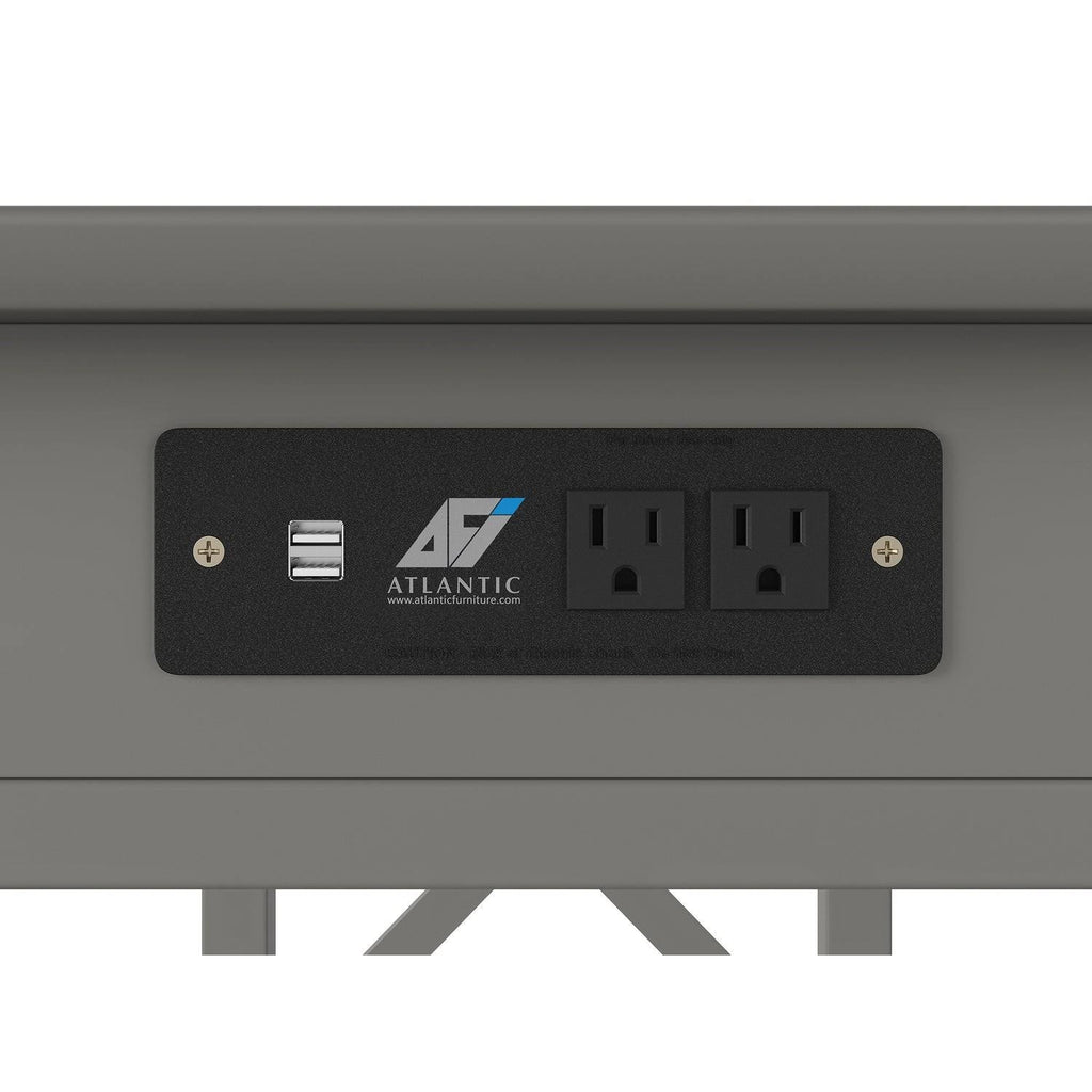 Grey Drawer Desk with Charger Station H97509
