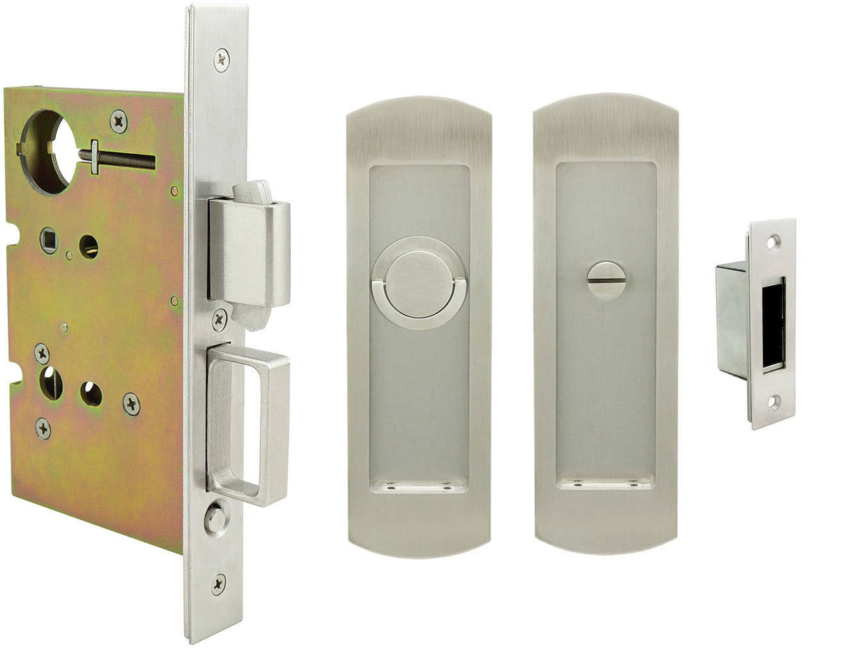 Satin Nickel Privacy Pocket Door Lock O895
