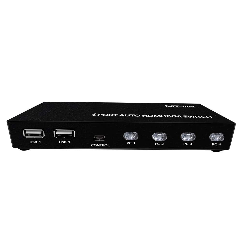 4K HDMI KVM Switch 4 Port with 4 USB Ports, 4K@60Hz HDMI2.0, Pack of 2 E8888