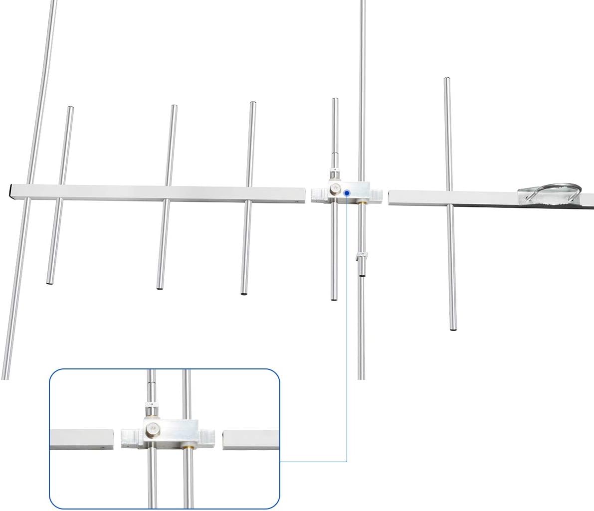 Dual Band Outdoor Yagi Antenna 8 Elements 3 Sections J523
