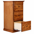 Three Drawer File Cabinet with Black Knobs E983
