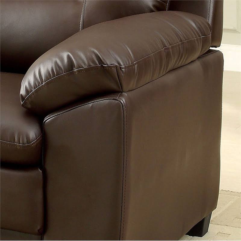 Brown Leather Accent Chair K877