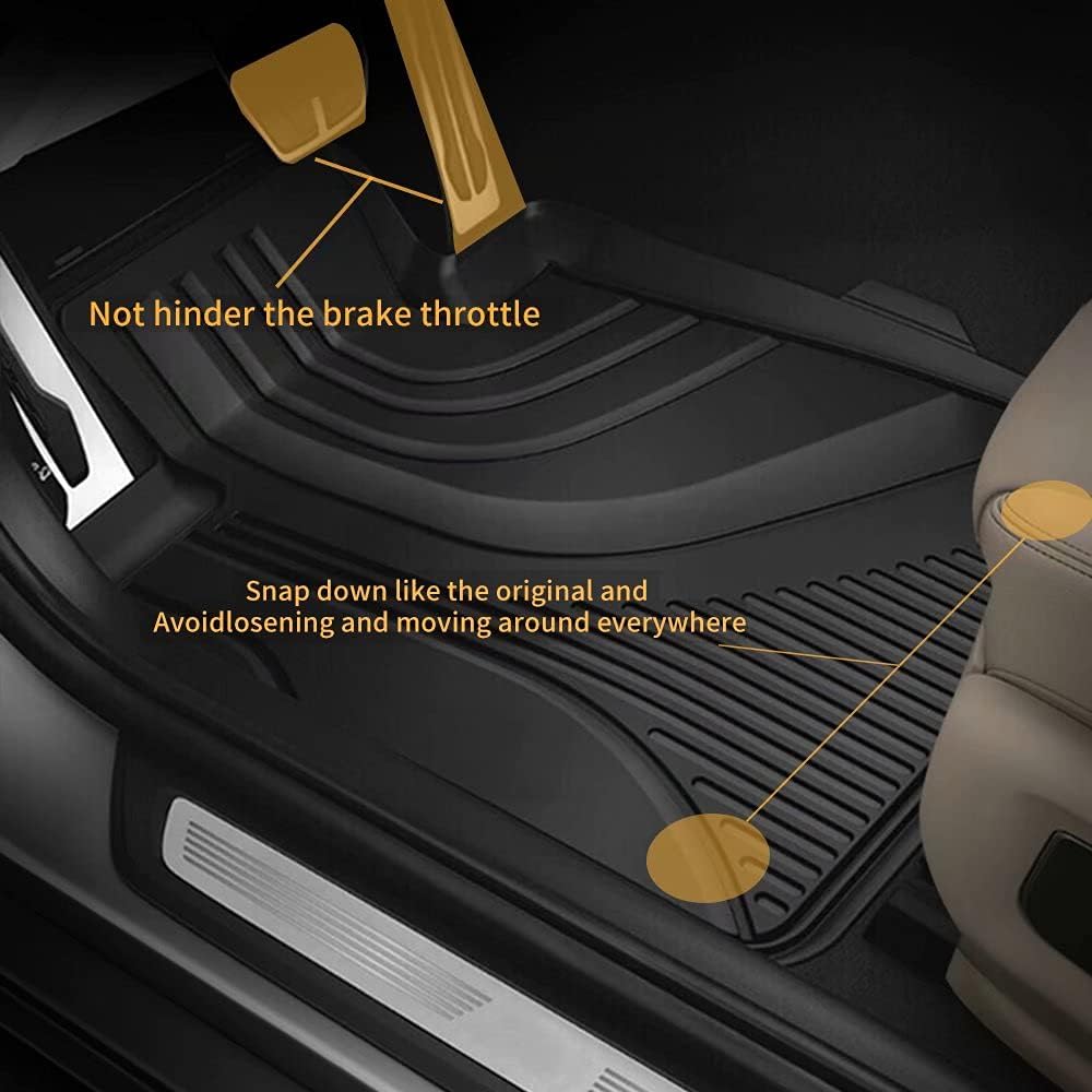 TPE Heavy Duty All Weather Rubber Floor Mats Full Set 1st & 2nd Row P945925