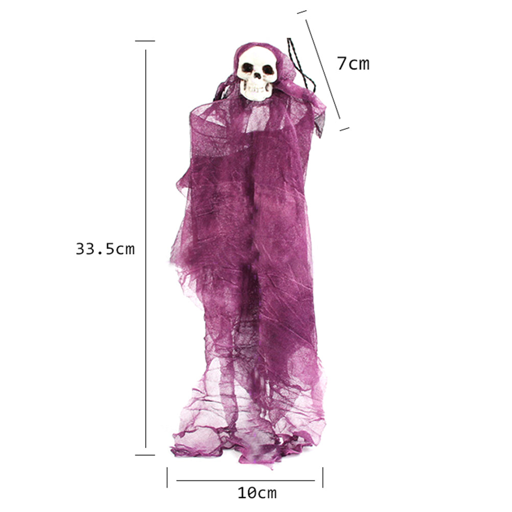 Grey Halloween Skull Doll Decoration Prop H29214