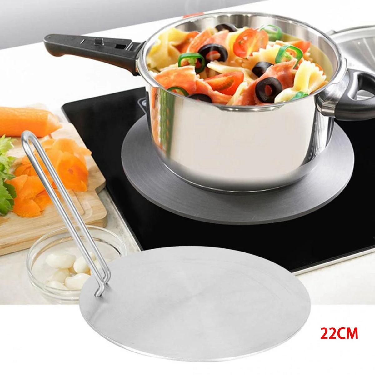 Stainless Steel Induction Cooktop Adapter Plate 22cm U74410