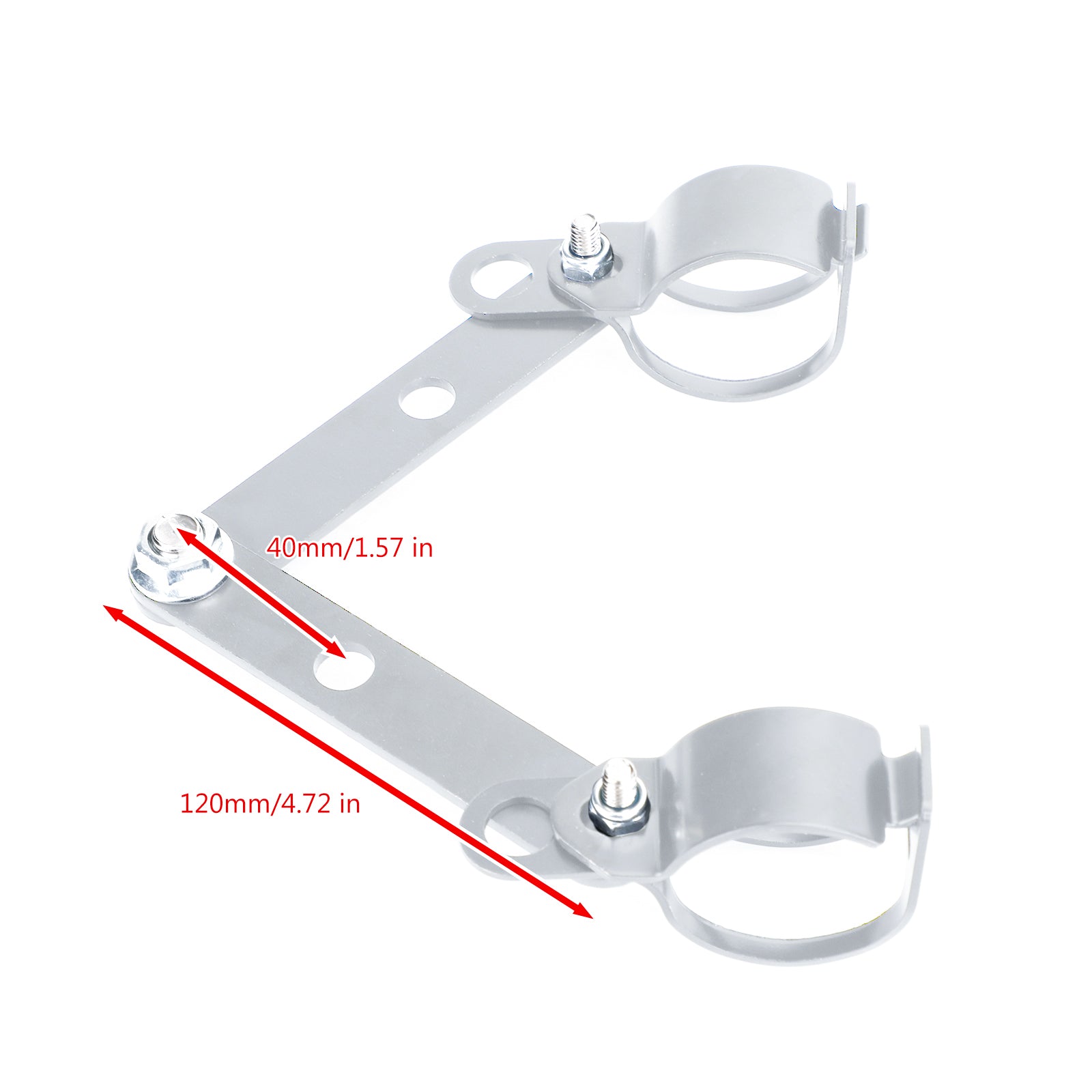 Chrome Motorcycle Headlight Mount Bracket Adapter K25089