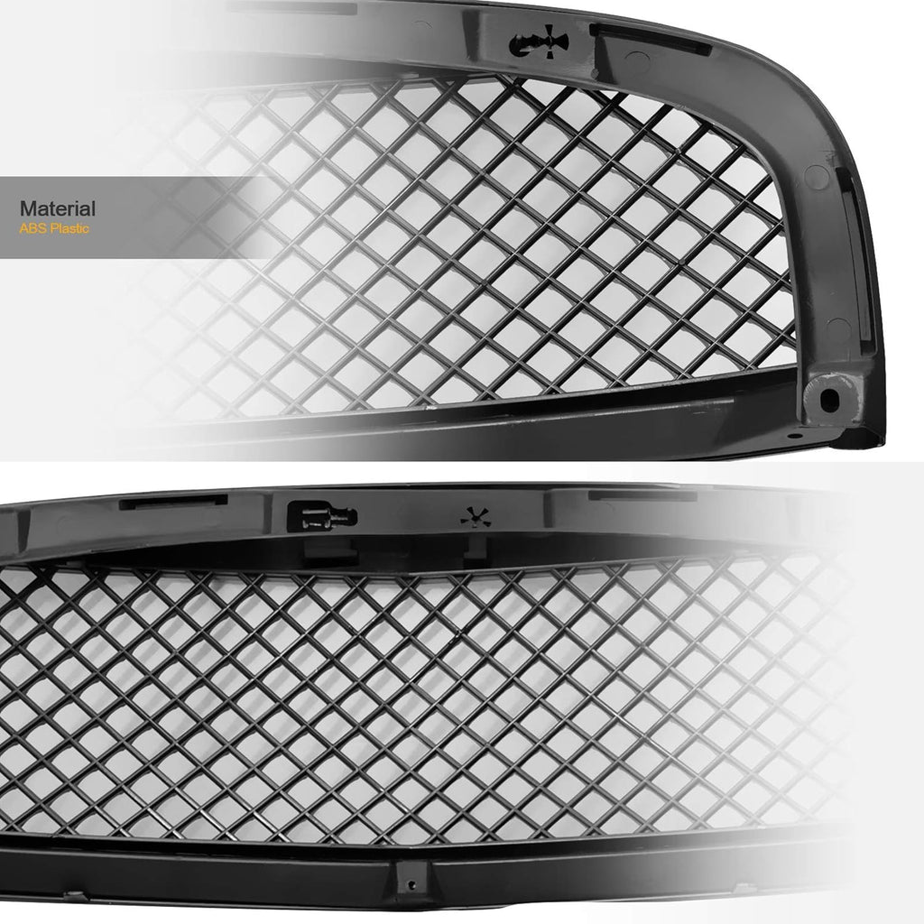 Matte Black Mesh Front Hood Bumper Grille Pack of 2 I592384