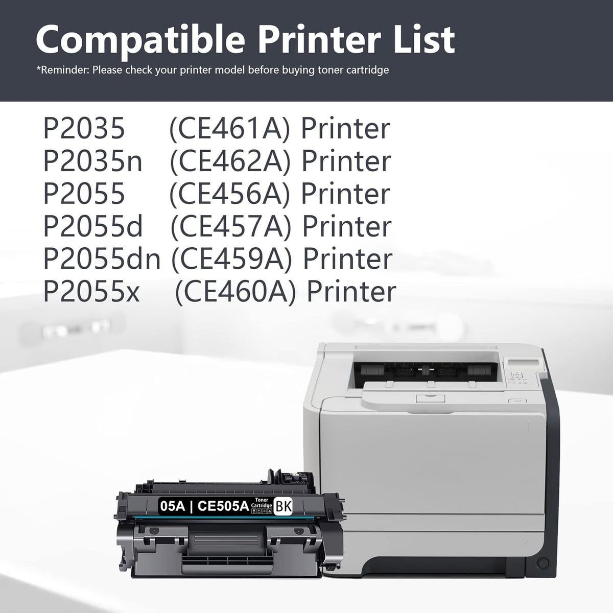 Black Toner Cartridge for HP P2035 P2055 Printer S6789