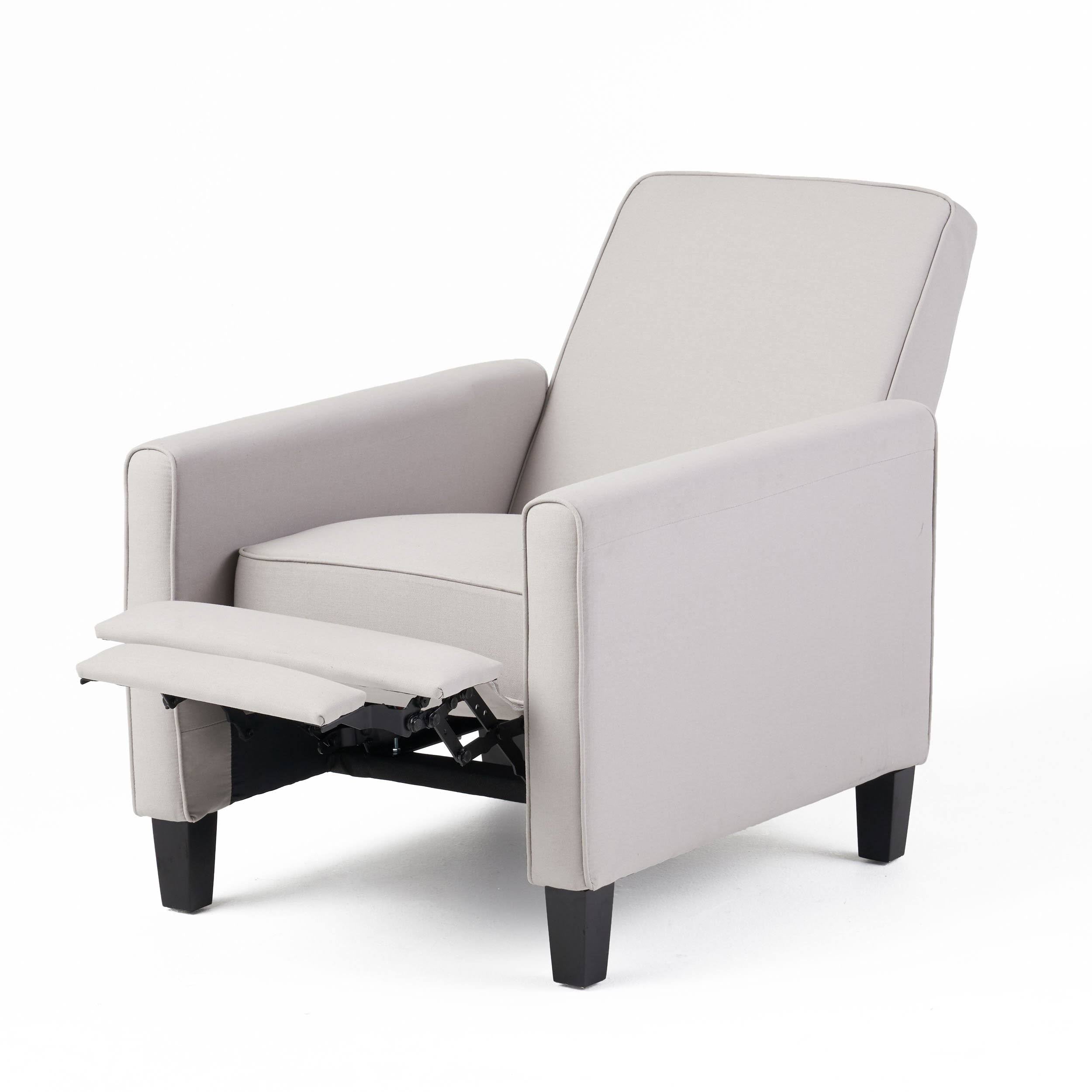 Set of 2 Fabric Recliner Moss Gray Q380764