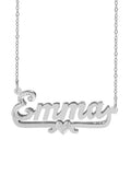 Beaded Rhodium Initial Necklace G784