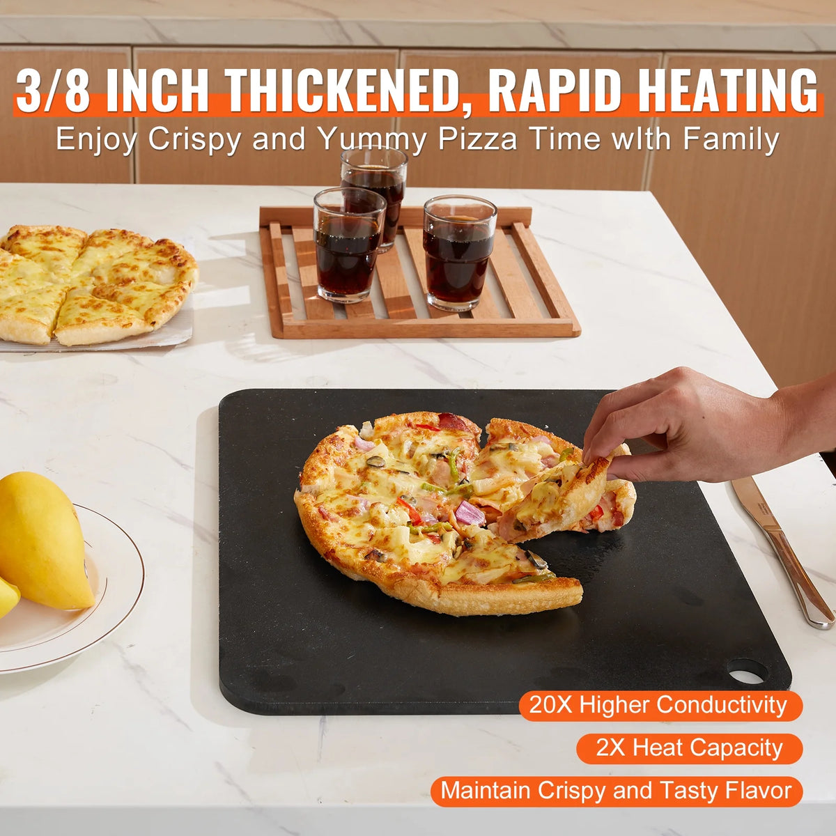 16"x14.5" Pre-Seasoned Carbon Steel Pizza Baking Sheet H990