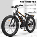 Black Electric Mountain Bike with Removable Battery U6254