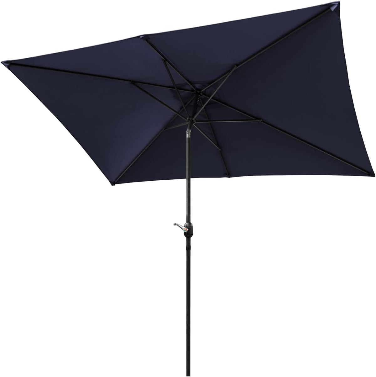 Navy Blue Rectangular Polyester Patio Table Umbrella P5871