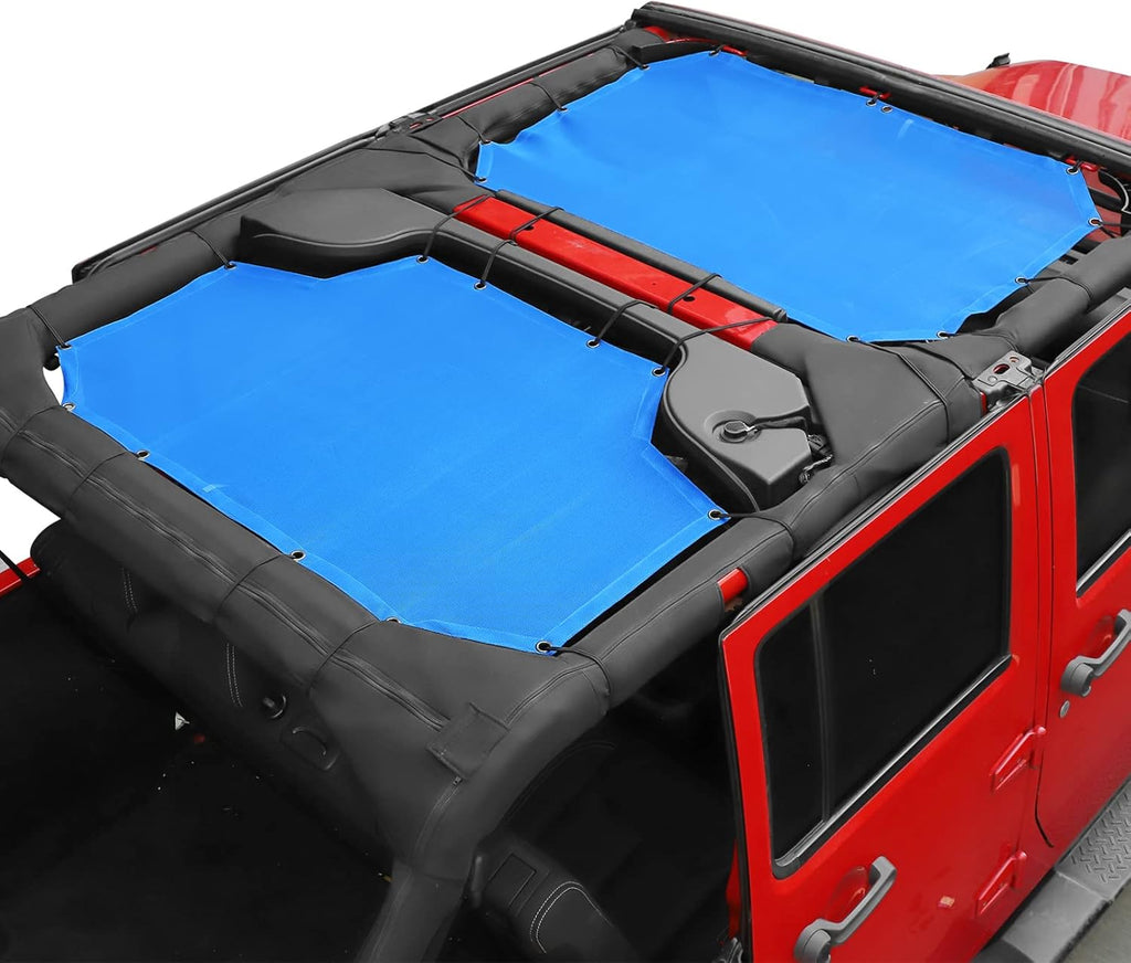 Jeep Wrangler JK Unlimited 4 Door Front & Rear 2 Piece Sun Shade Mesh O256882