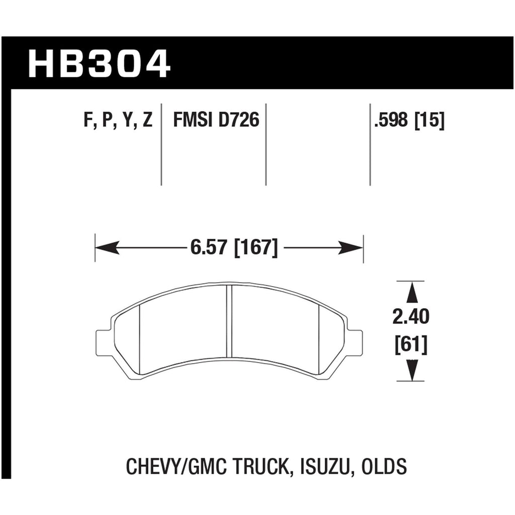 HPS Brake Pads J416