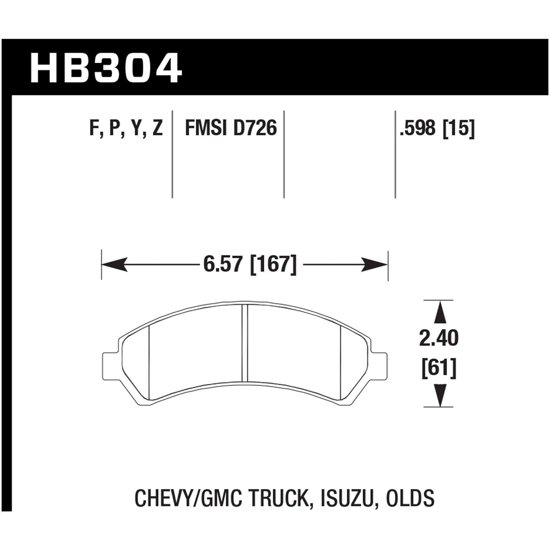 HPS Brake Pads J416