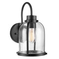 Matte Black Clear Seeded Glass Wall Sconce Q565827