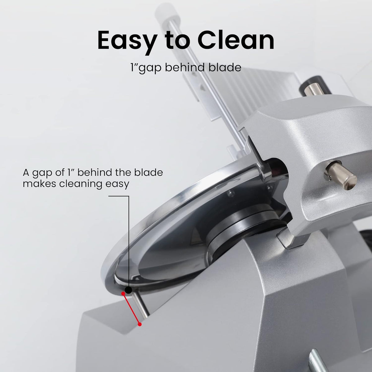 Electric Meat Slicer with 8 Carbon Steel Blade, 0.5mm to 15mm Adjustable Slicing Thickness E378