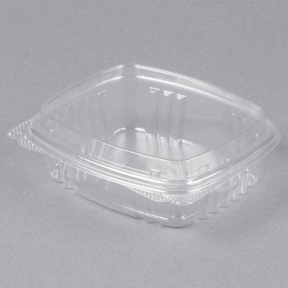 8 oz Clear Hinged Deli Container with High Dome Lid B6606