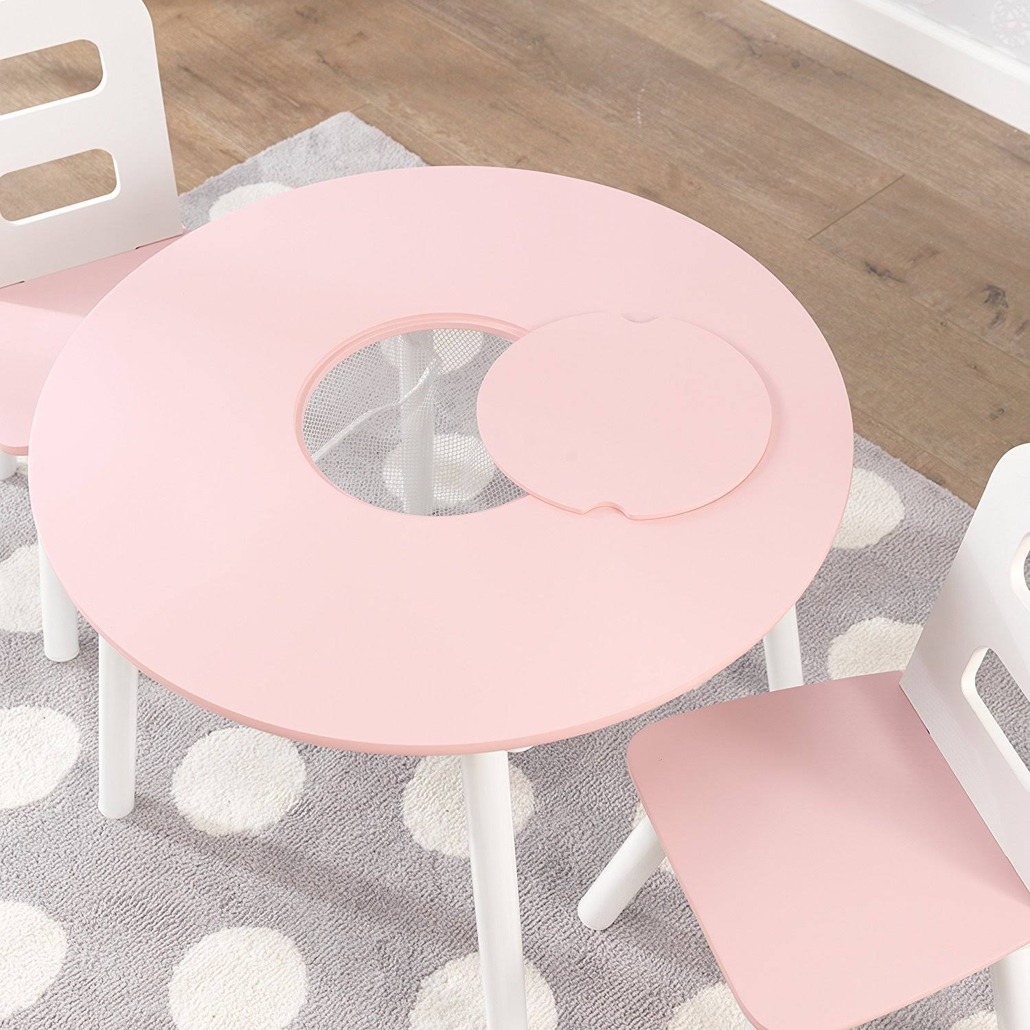 White Round Table and 2 Chair Set B2604